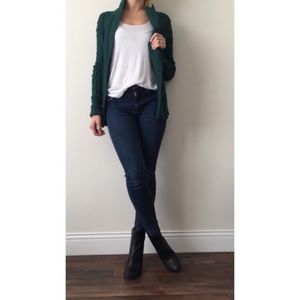 LOFT hunter green cardigan wrap